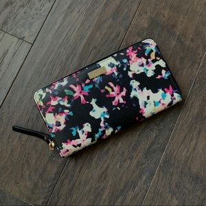 Kate Spare Black Floral Wallet